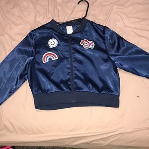 A dark blue kids jacket